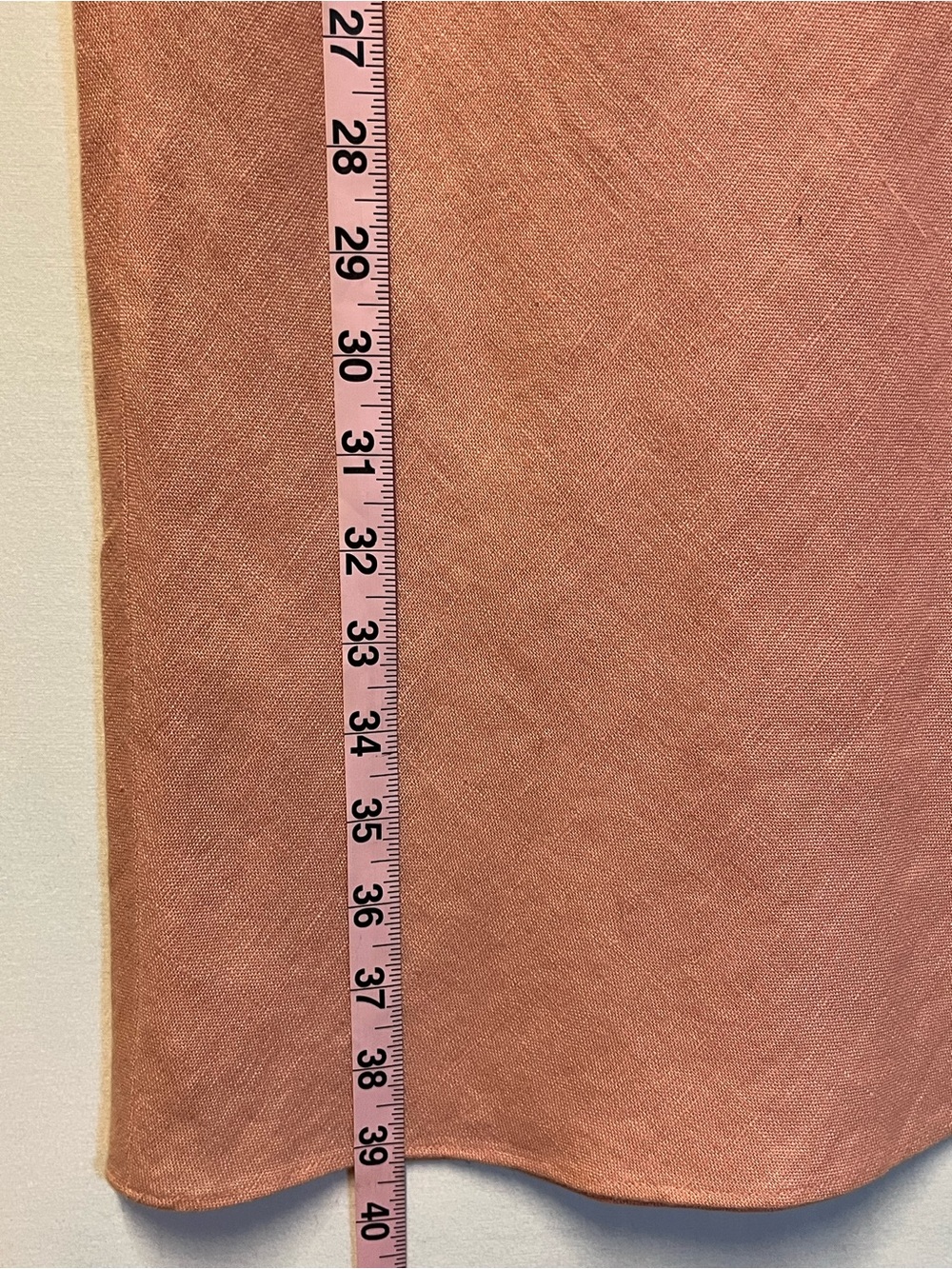 Nordstrom 100% Linen Blush Pink Maxi Skirt Large Pull On Cottage Prairie Coastal - Picture 8 of 9